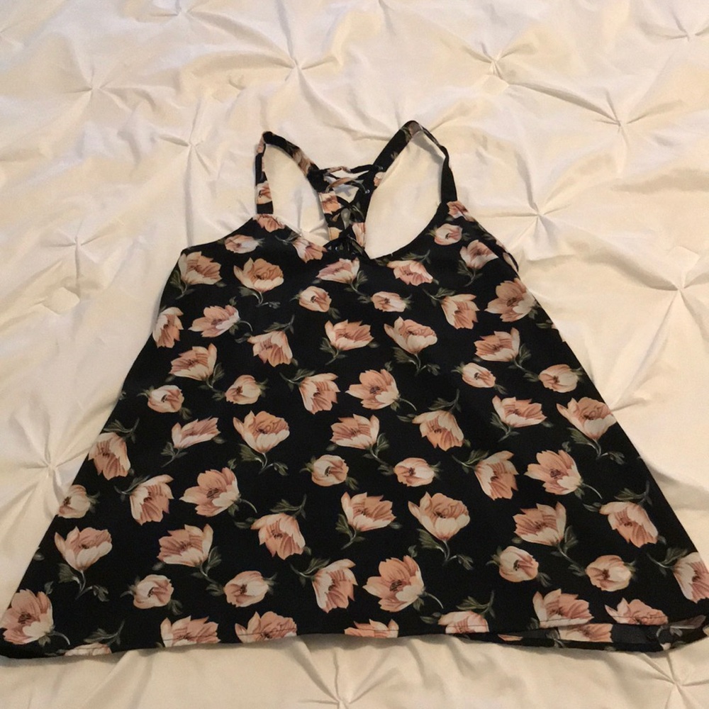 Miss Love lace up racer back tank